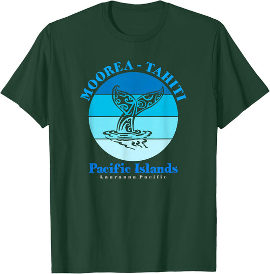 Whale Tail Moorea Tahiti Ocean T-Shirt - T-Shirt | Forest