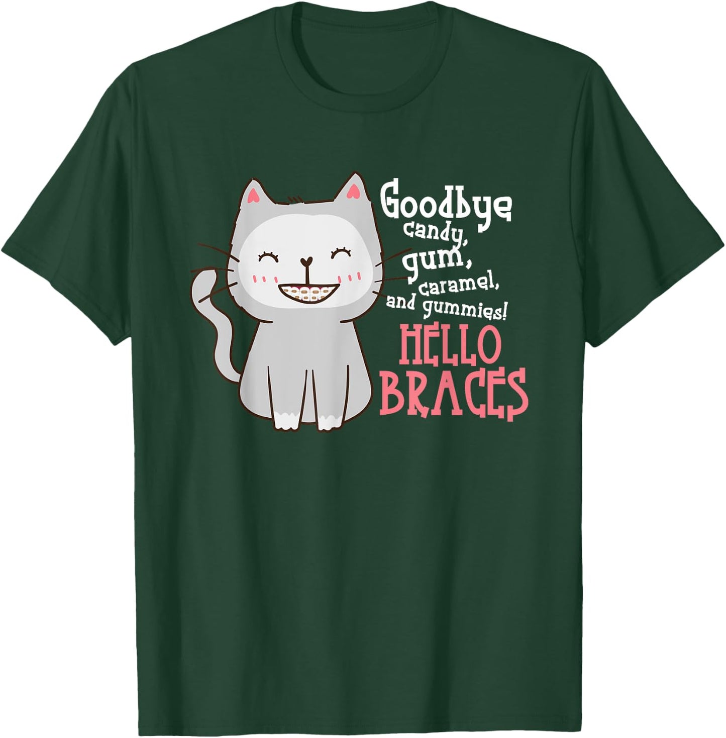 Orthodontist Animal Braces Boys Girls Kids Getting Braces T-Shirt - T-Shirt | Forest