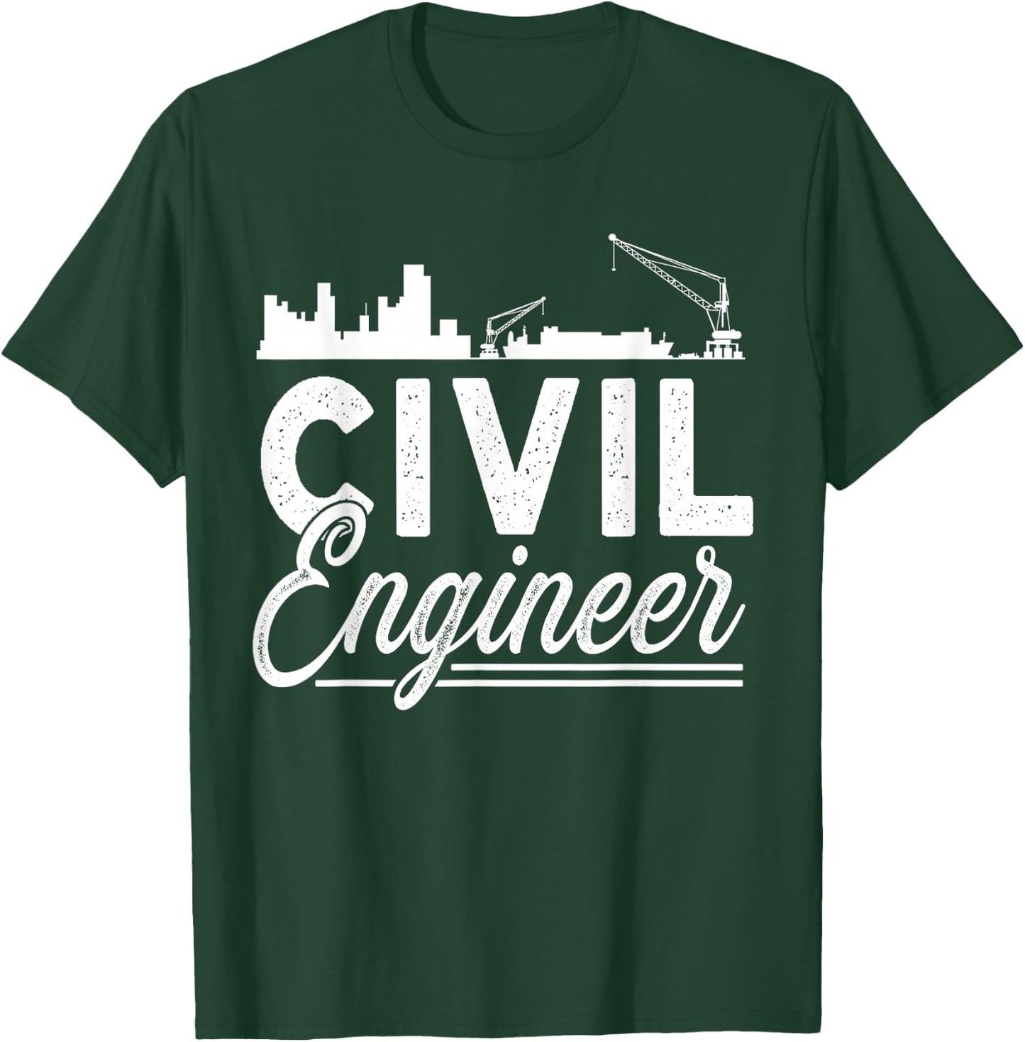 Civil Engineer Student Profession Engineering Job T-Shirt - T-Shirt | Forest