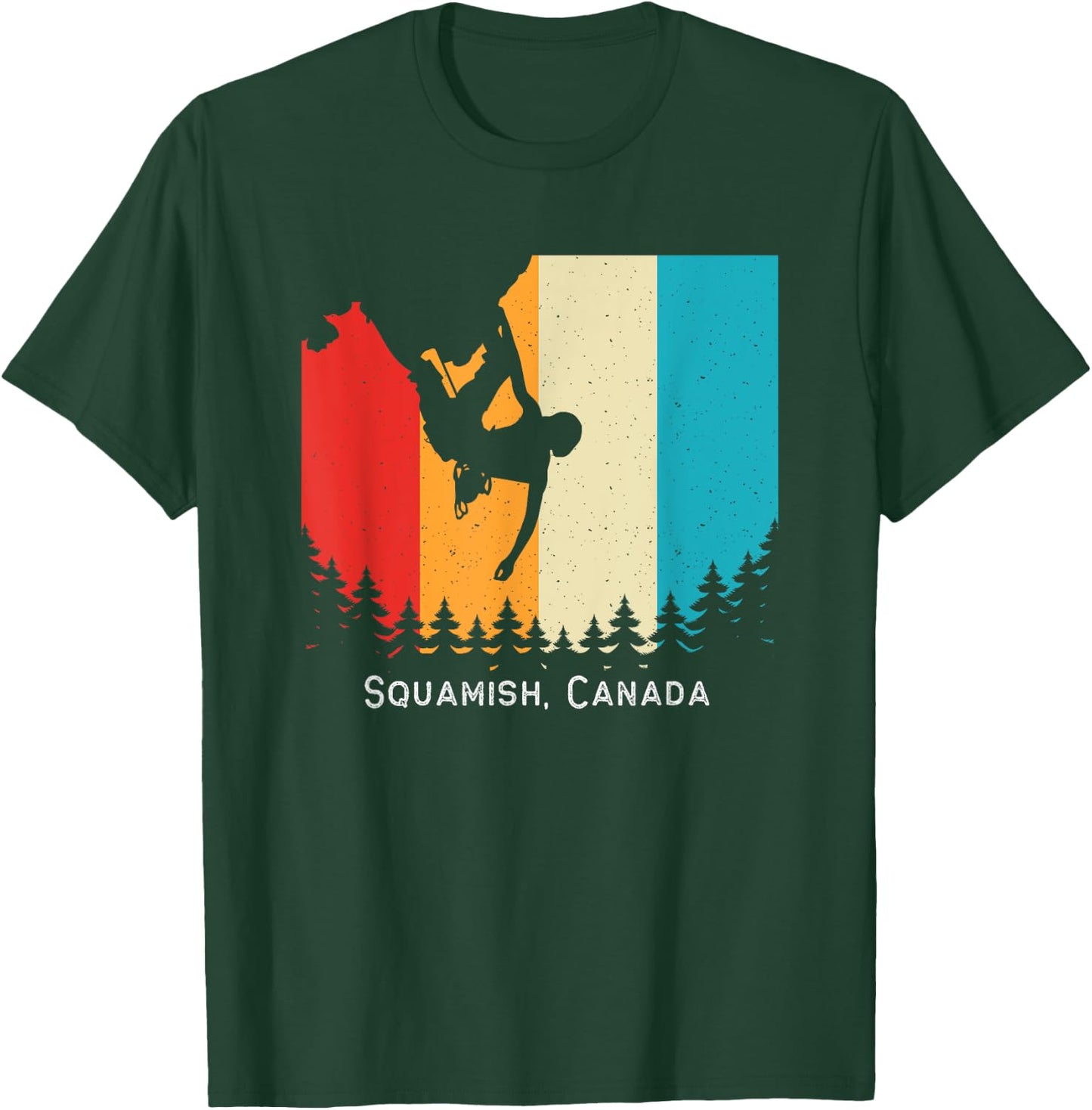Vintage Squamish, Canada Rock Climbing Bouldering Mountain T-Shirt - T-Shirt | Forest