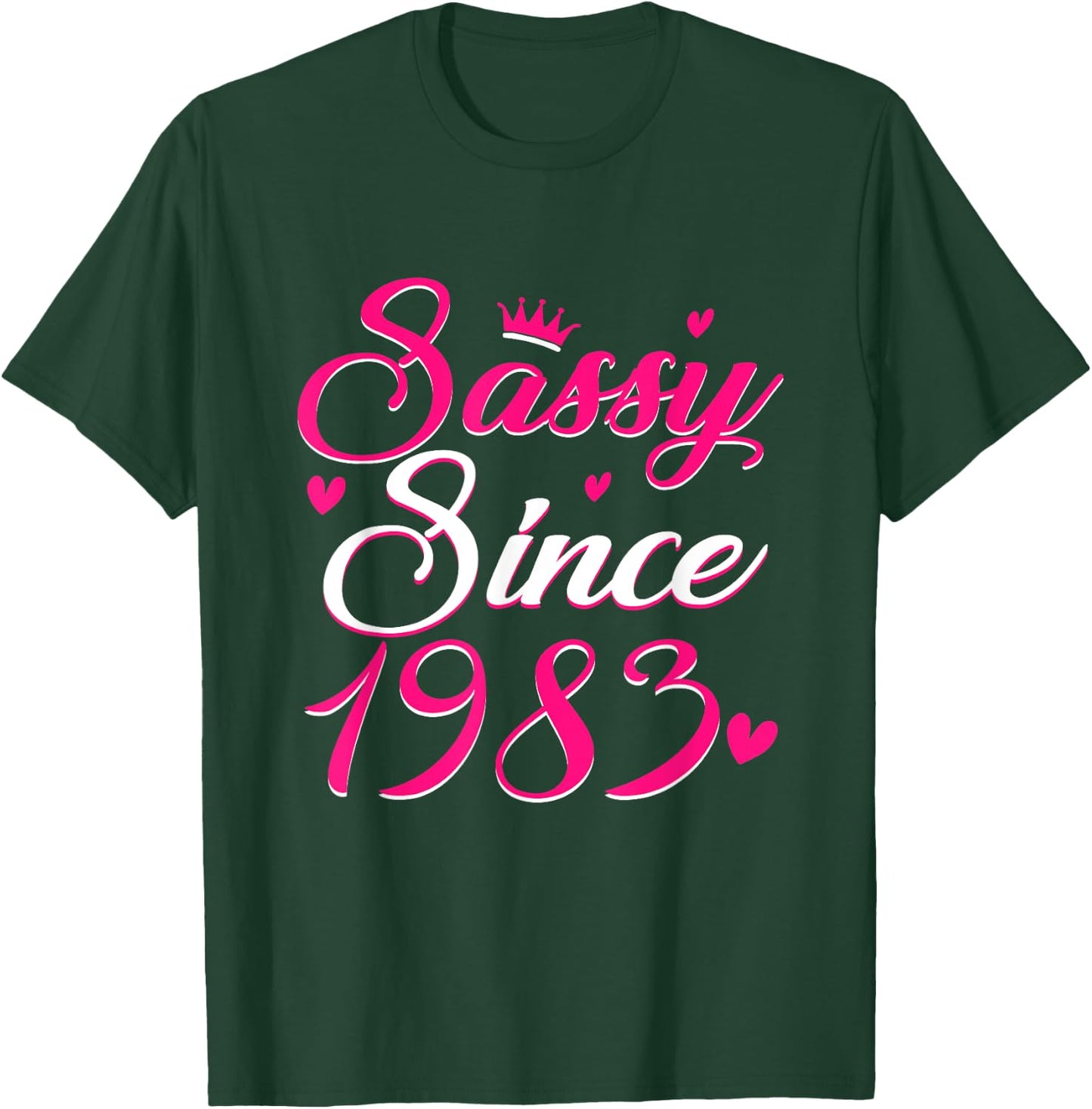 Vintage Sassy Since 1983 42 Years Old Birthday Women Girl T-Shirt - T-Shirt | Forest