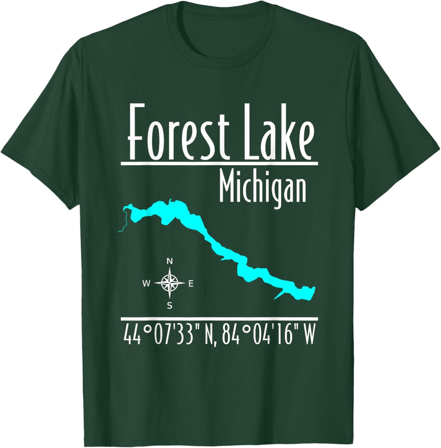 Modern Forest Lake - Michigan T-Shirt - T-Shirt | Forest