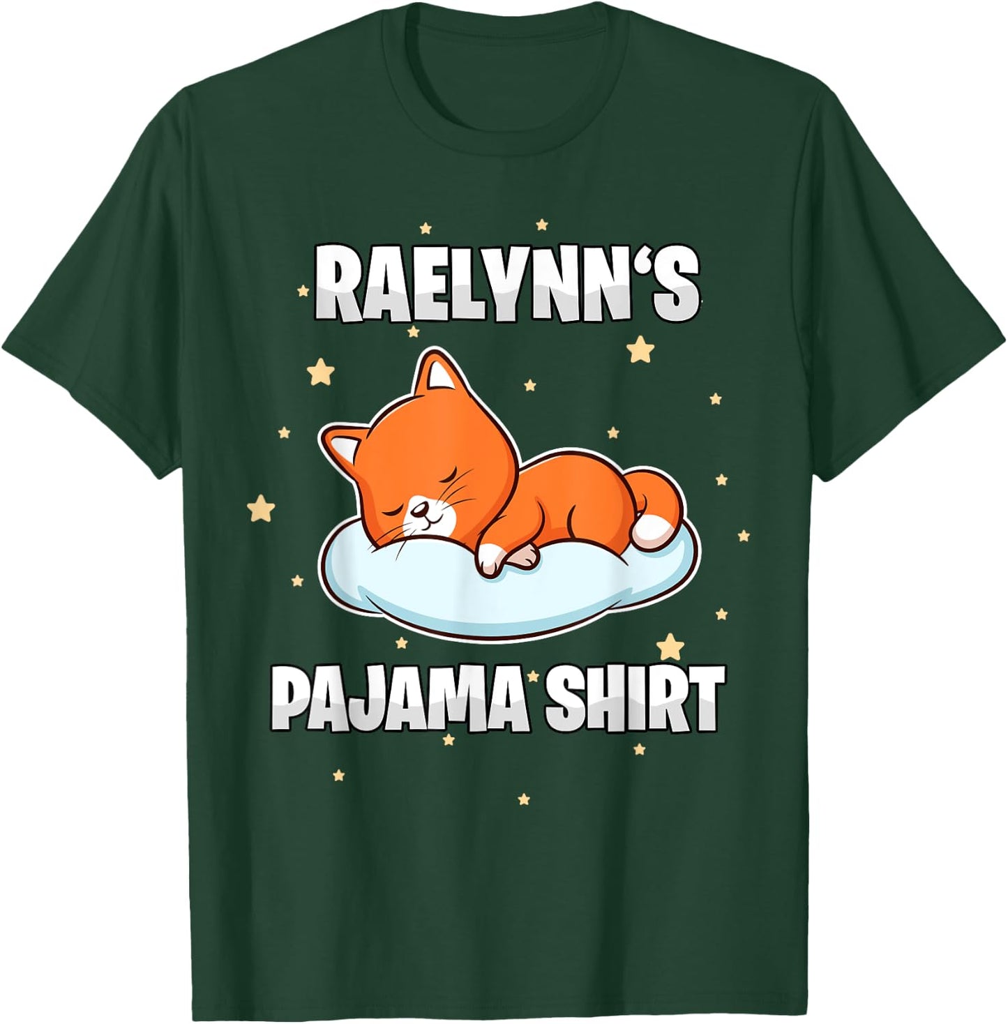 Raelynn's Pajama Shirt - Personalized Sleeping T-Shirt - T-Shirt | Forest