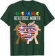 Hispanic Heritage Month All Countries Flag Heart Hands Women T-Shirt - T-Shirt | Forest