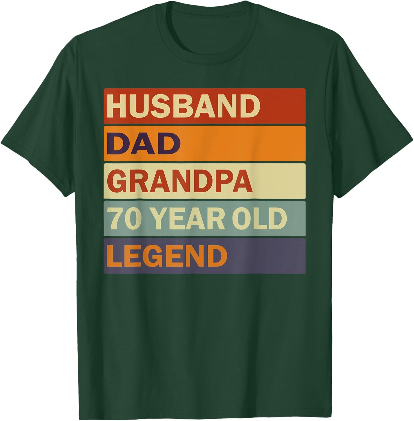 Vintage 70th Birthday Saying For 70 Year Old Dad And Grandpa T-Shirt - T-Shirt | Forest