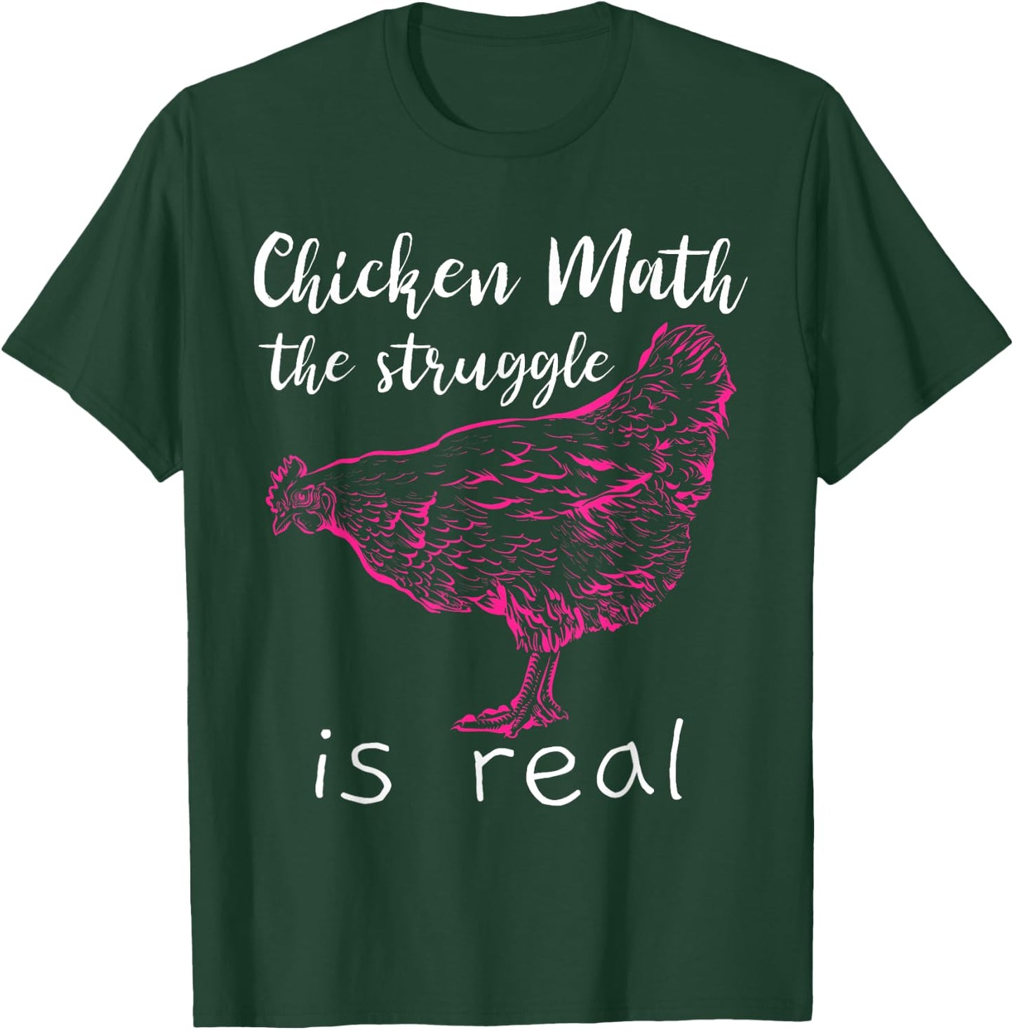 Chicken Math the Struggle is Real T-Shirt - T-Shirt | Forest