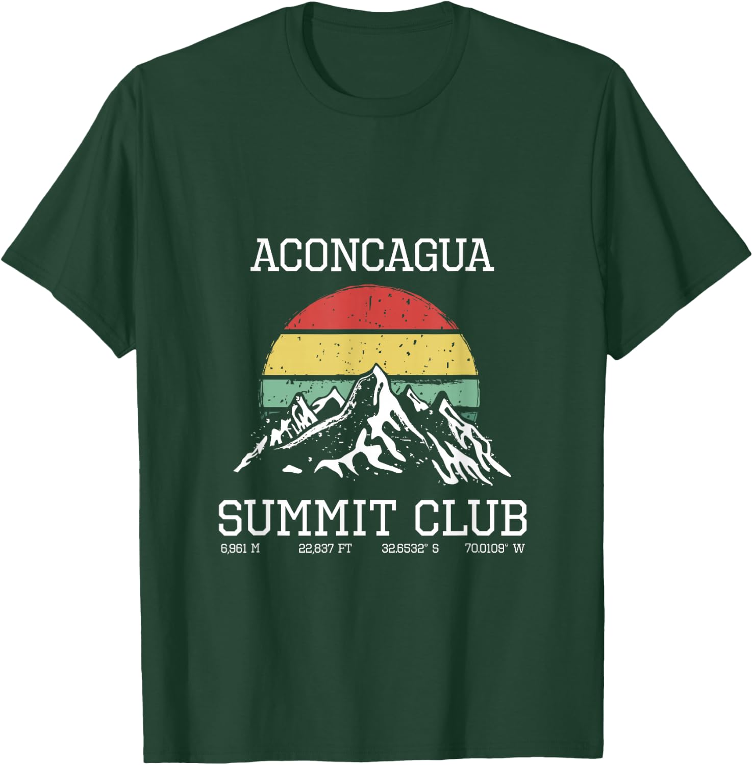 Climbed Aconcagua Argentina Summit Club Sun Mendoza Hiking T-Shirt - T-Shirt | Forest