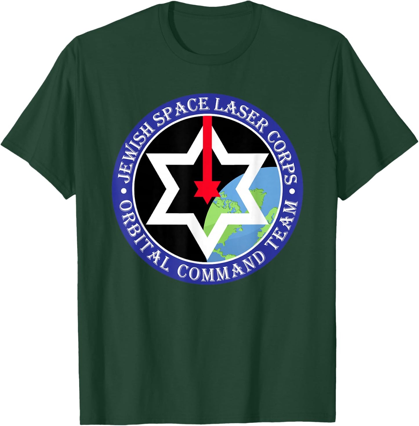 Men Women Secret Jewish Space Laser Corps Mazel Tov Funny T-Shirt - T-Shirt | Forest
