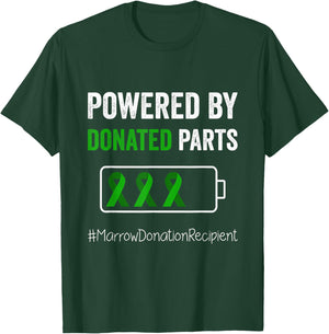 Powered By Donated Parts - Bone Marrow Transplant T-Shirt - T-Shirt | Forest
