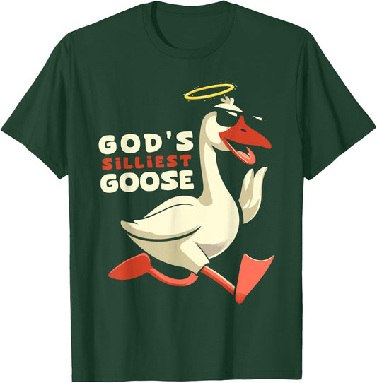 Gods Silliest Goose Costume Funny Meme Gifts Silly Goose T-Shirt - T-Shirt | Forest