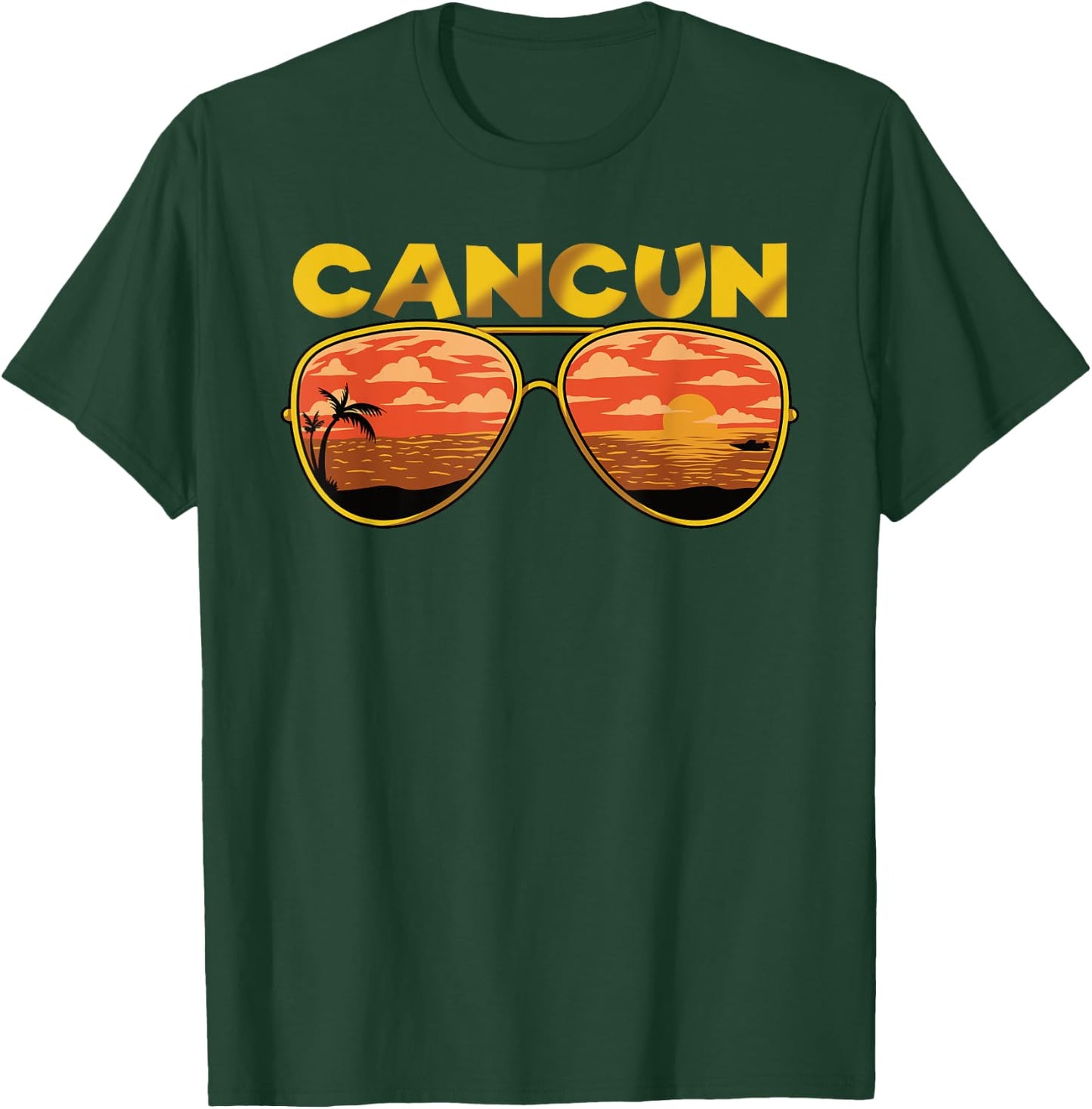 Sunglasses Vacation Cancun Mexico T-Shirt - T-Shirt | Forest