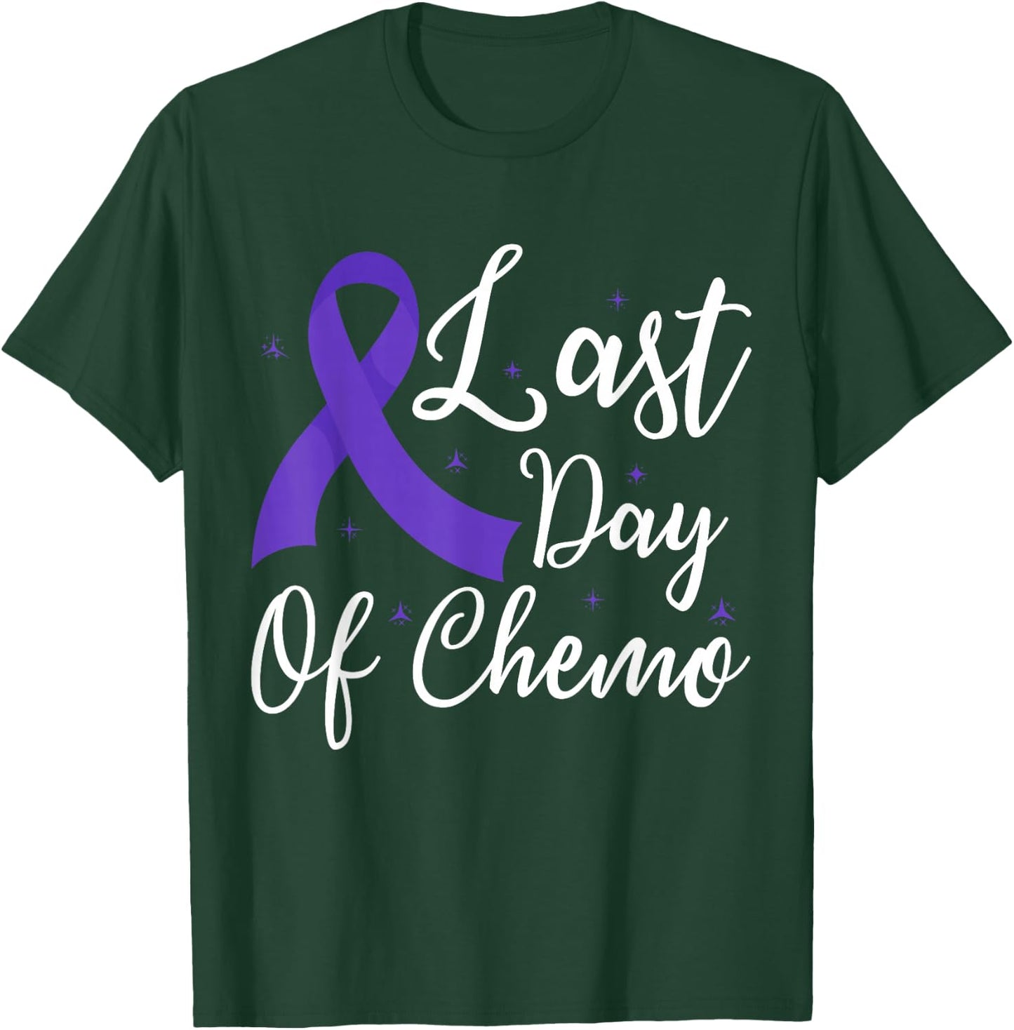 Last Day Of Chemo Pancreatic Cancer Awareness Month Warrior T-Shirt - T-Shirt | Forest