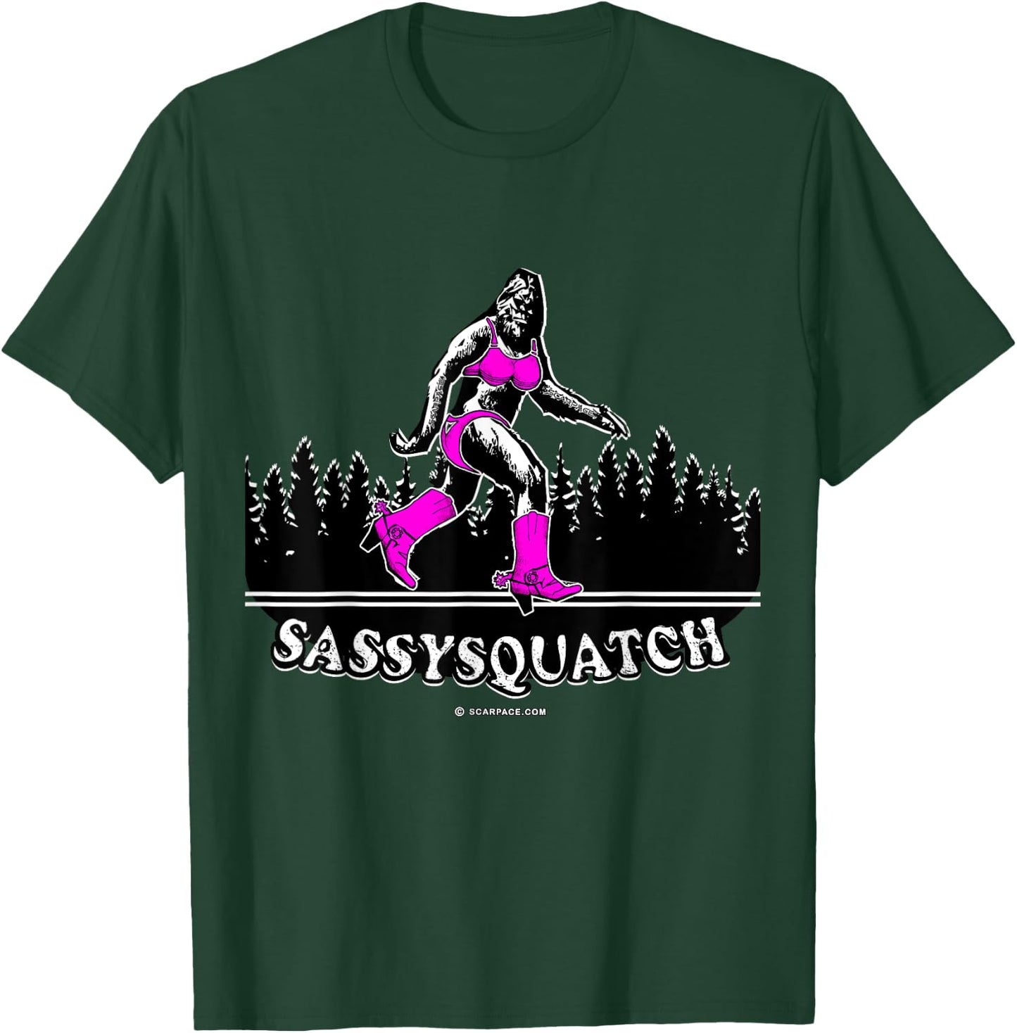 Sassysquatch, Original Female Bigfoot Sasquatch, Believe T-Shirt - T-Shirt | Forest