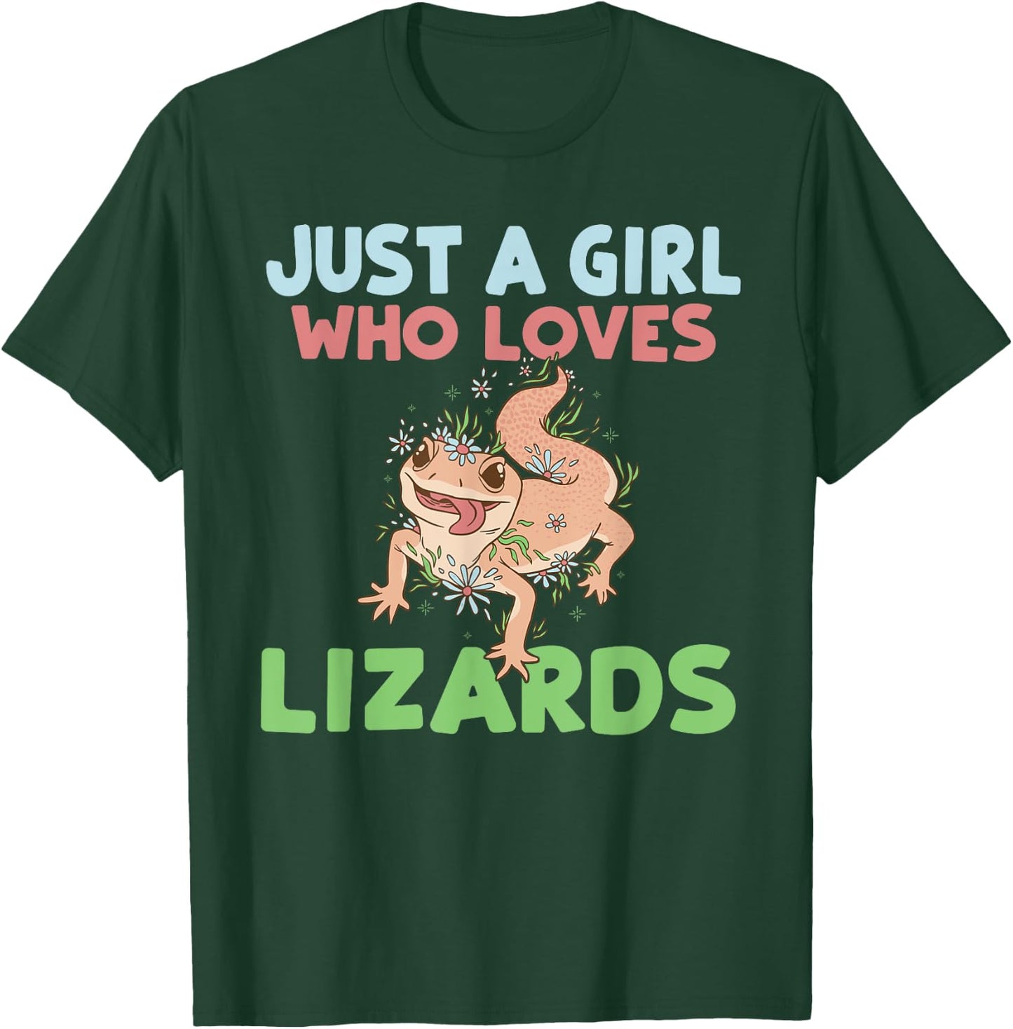 Just a Girl who loves Lizards Reptile Keeper T-Shirt - T-Shirt | Forest