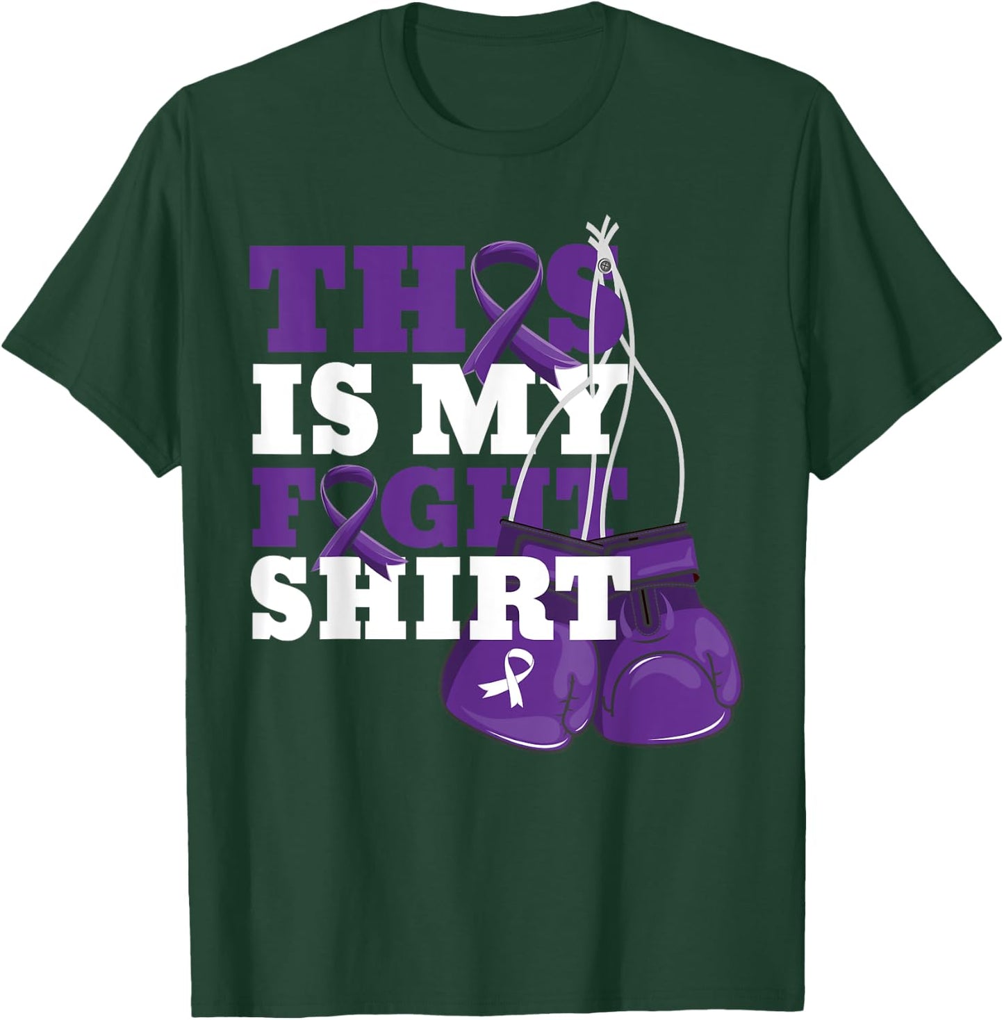 This Is My Fight Shirt Crohn's disease Fighter Support T-Shirt - T-Shirt | Forest