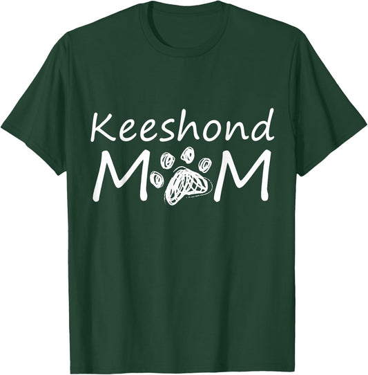 Keeshond Mom Puppy Owner Dog Breed Mommy Mother Mama T-Shirt - T-Shirt | Forest