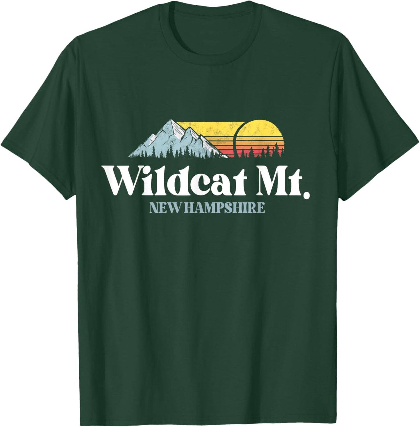 Wildcat Mountain, NEW HAMPSHIRE, Ski Slopes Snowboard Hiking T-Shirt - T-Shirt | Forest