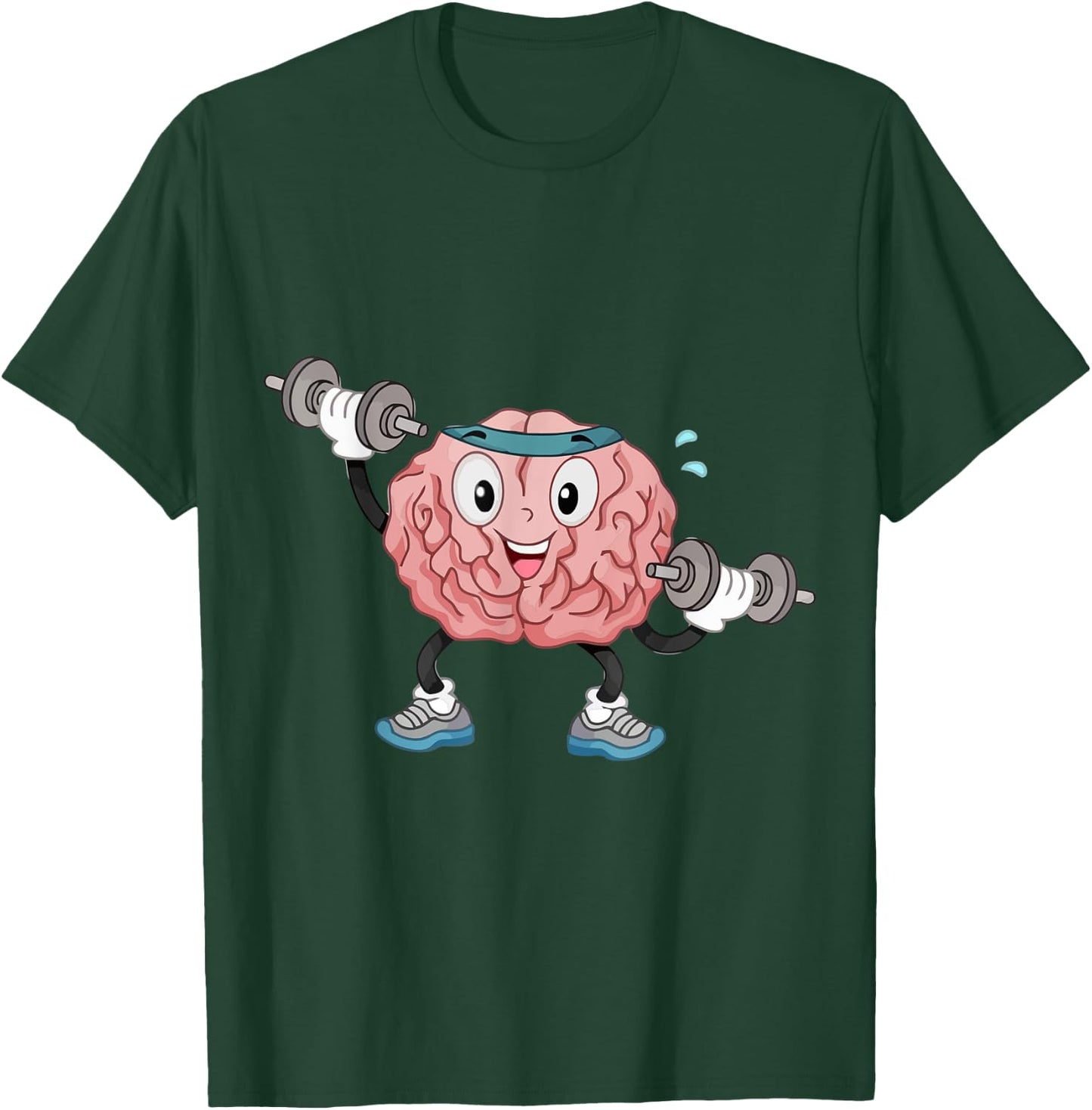 Exercise Your Brain - Work Out Your Brain Teacher Men Women Girls Kids T-Shirt - T-Shirt | Forest