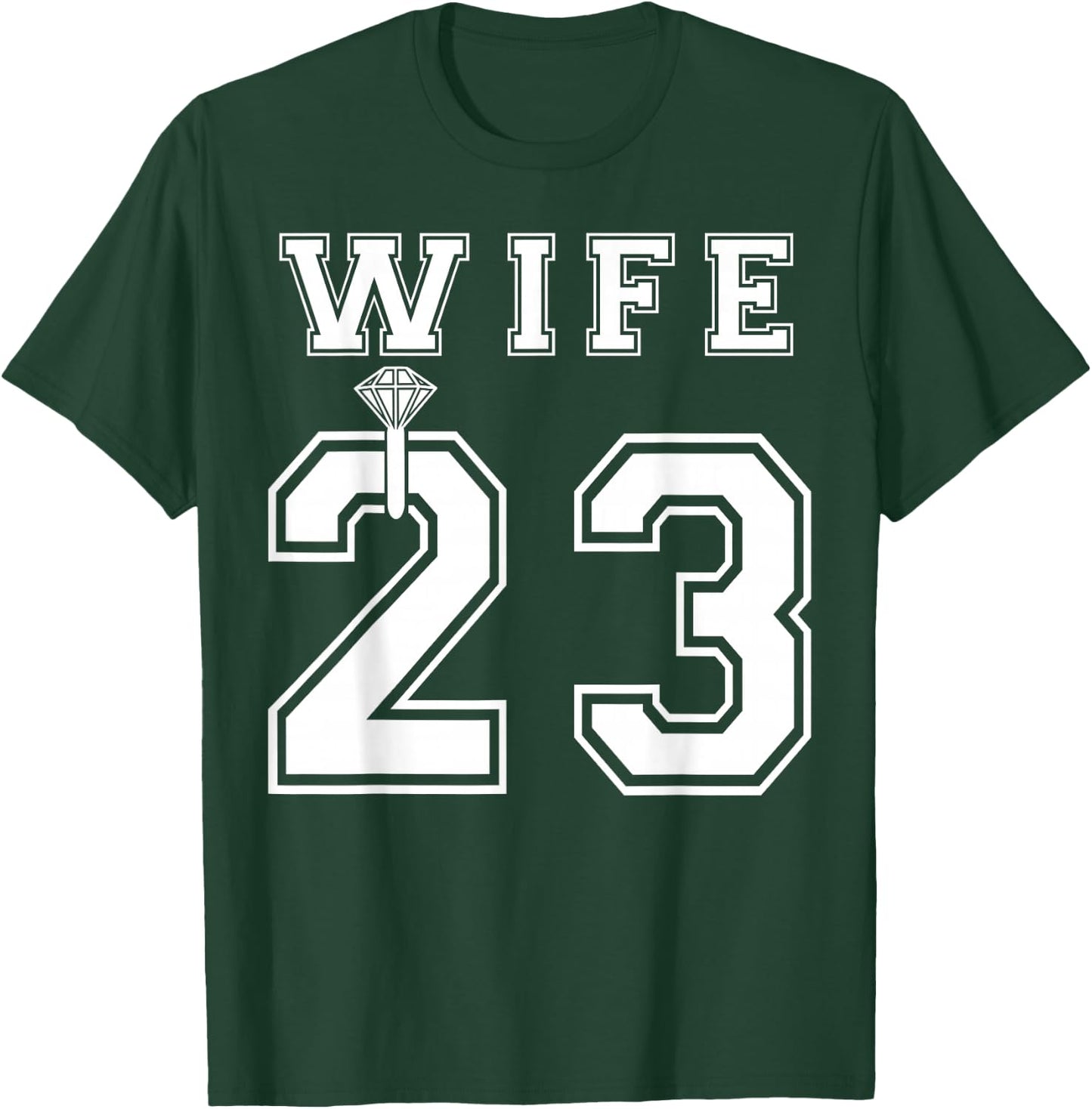 Wife Husband Matching 2023 Engagement Party Honeymoon T-Shirt - T-Shirt | Forest