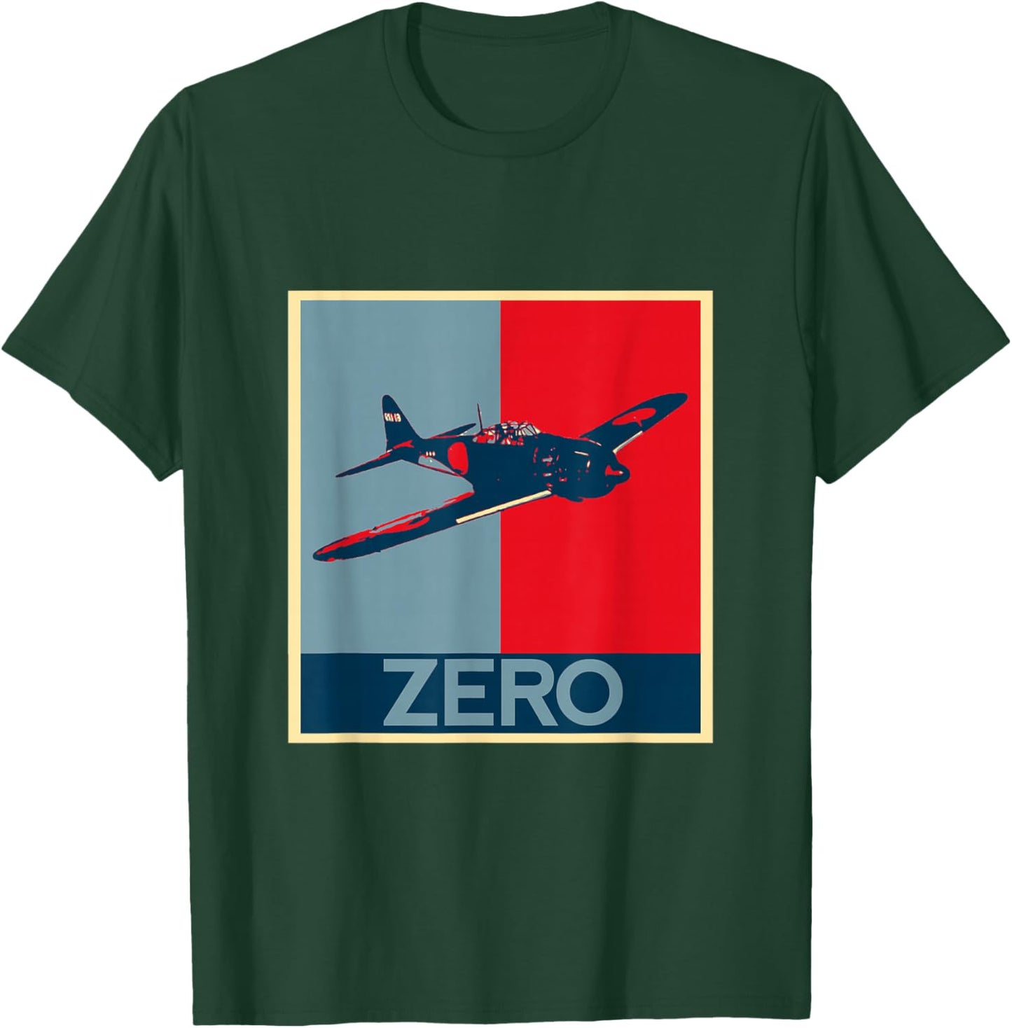 Funny , Zero Fighter Plane, Military Men's, Airplane, WW2, WWII, Military Aircraft, Goods, Clothes, Gift T-Shirt - T-Shirt | Forest
