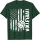 Beach Volleyball - USA American Flag Setters Players Coach T-Shirt - T-Shirt | Forest