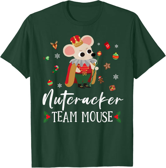 Funny Nutcracker Soldier Toy Christmas Dance Team Mouse Crew T-Shirt - T-Shirt | Forest