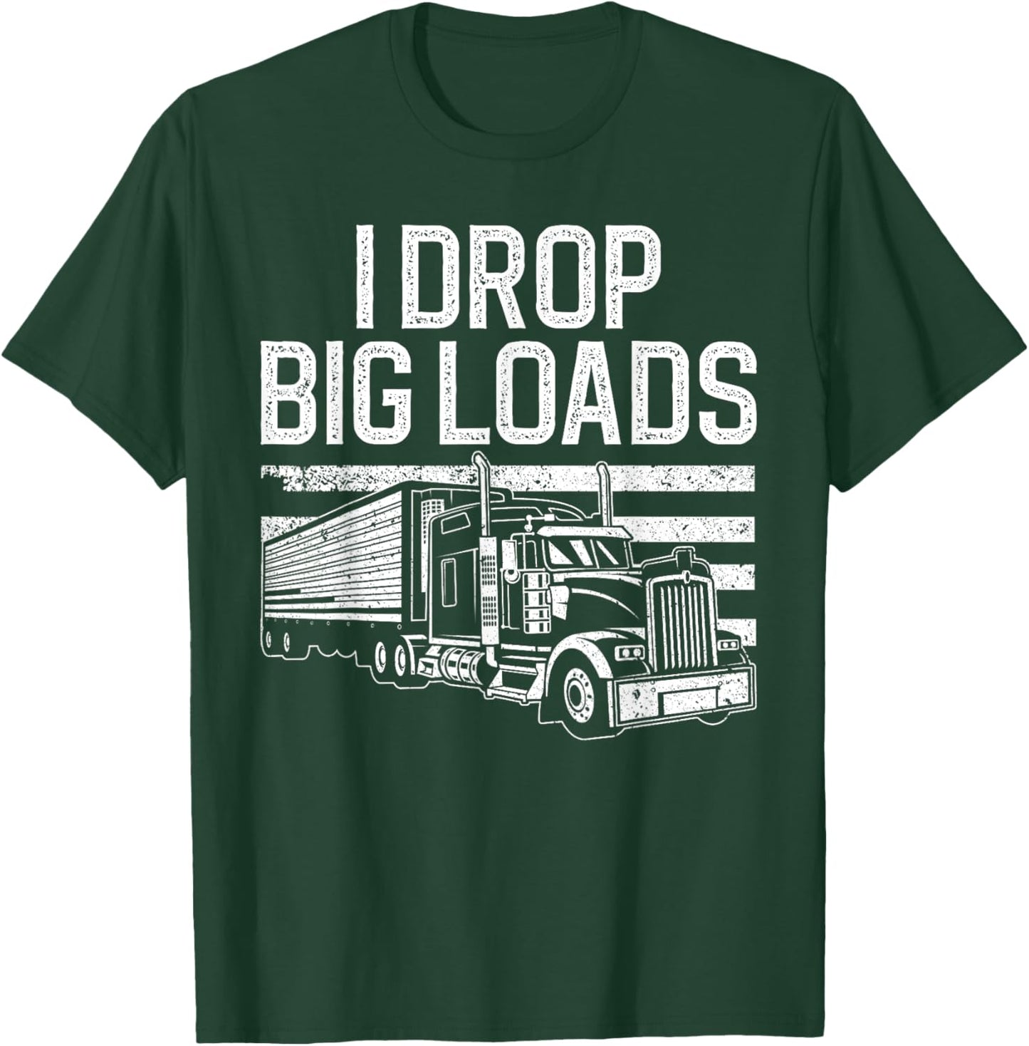 Funny Trucker Design Women Semi Truck Driver Lover T-Shirt - T-Shirt | Forest