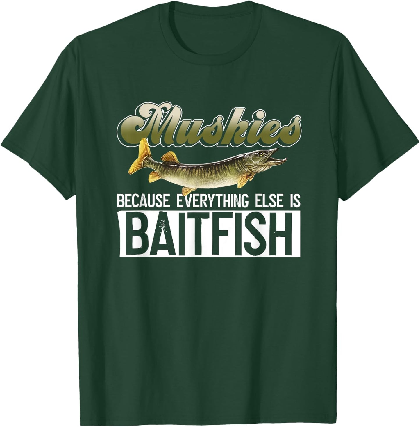 Muskie Hunter And Tiger Muskie T-Shirt - T-Shirt | Forest