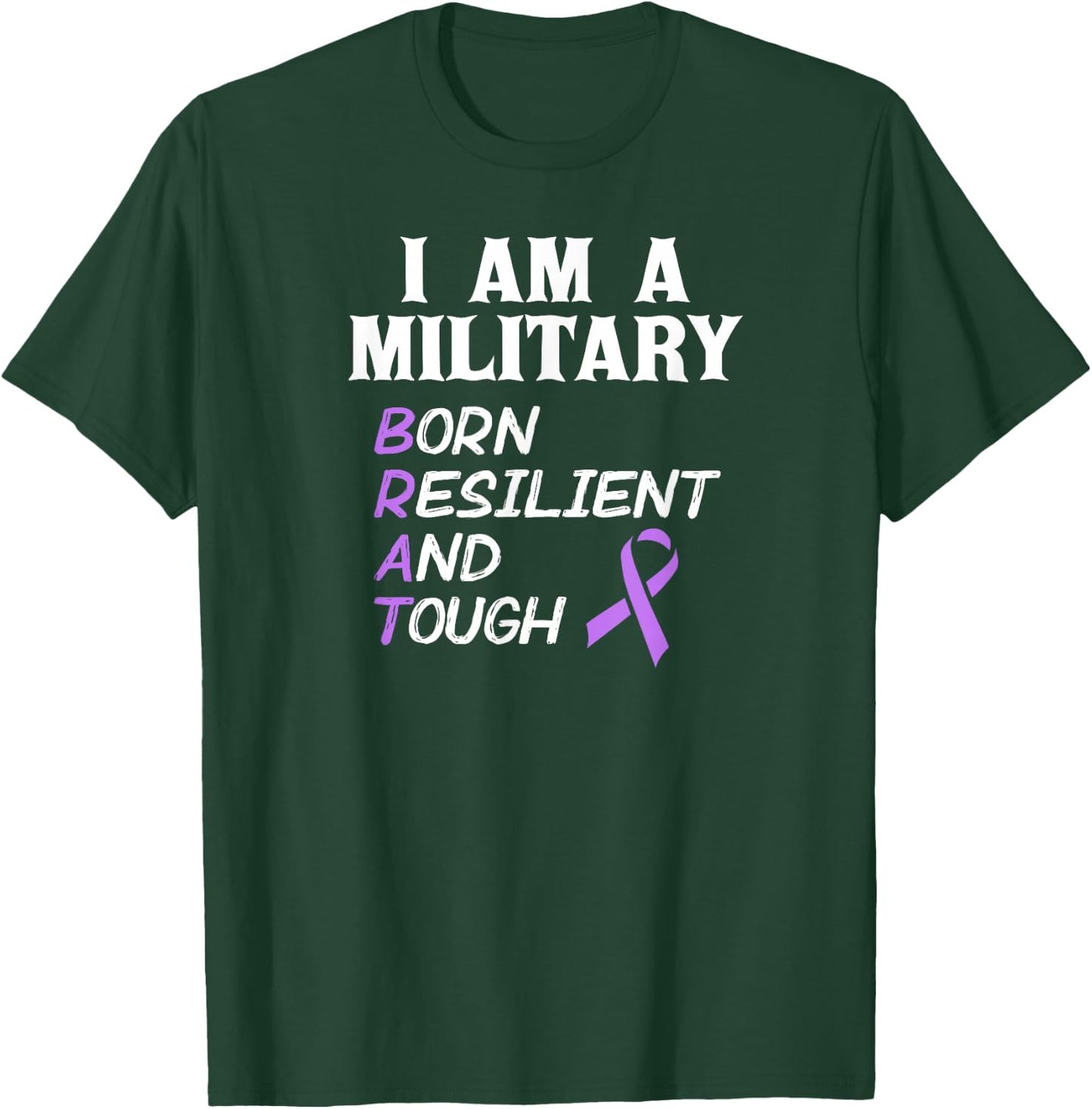 Military Child Month Purple Brat Fun T-Shirt - T-Shirt | Forest