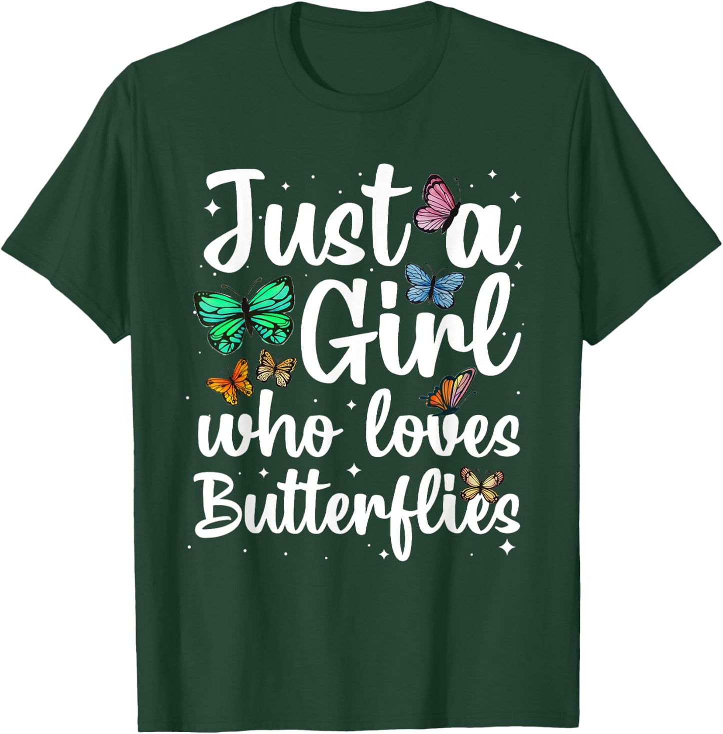 Cute Butterfly Art Girls Monarch Butterfly Lovers T-Shirt - T-Shirt | Forest