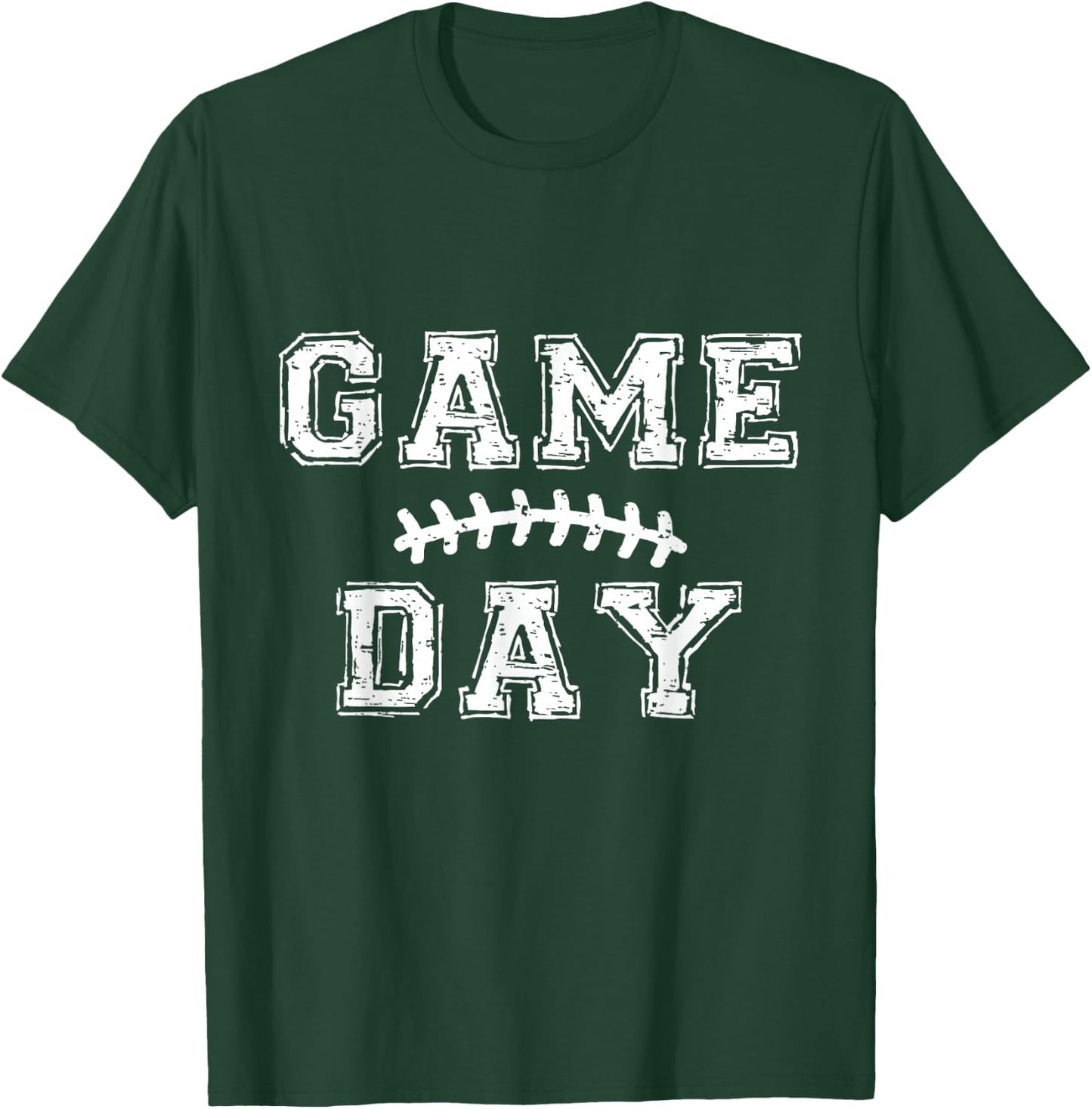 Game Day Football Season Black T-Shirt - T-Shirt | Forest