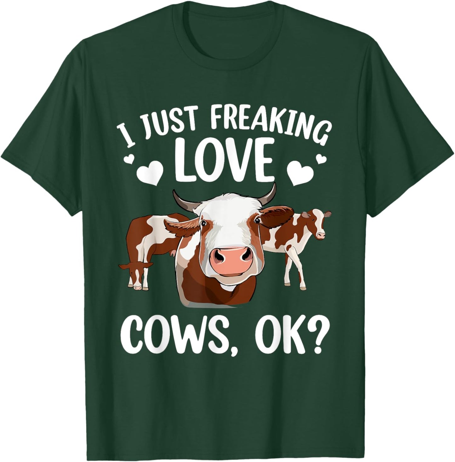 Cool Cows Women Cow Lover Farmer Cattle Farm Animal T-Shirt - T-Shirt | Forest