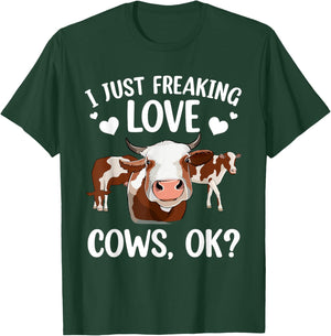 Cool Cows Women Cow Lover Farmer Cattle Farm Animal T-Shirt - T-Shirt | Forest