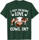Cool Cows Women Cow Lover Farmer Cattle Farm Animal T-Shirt - T-Shirt | Forest