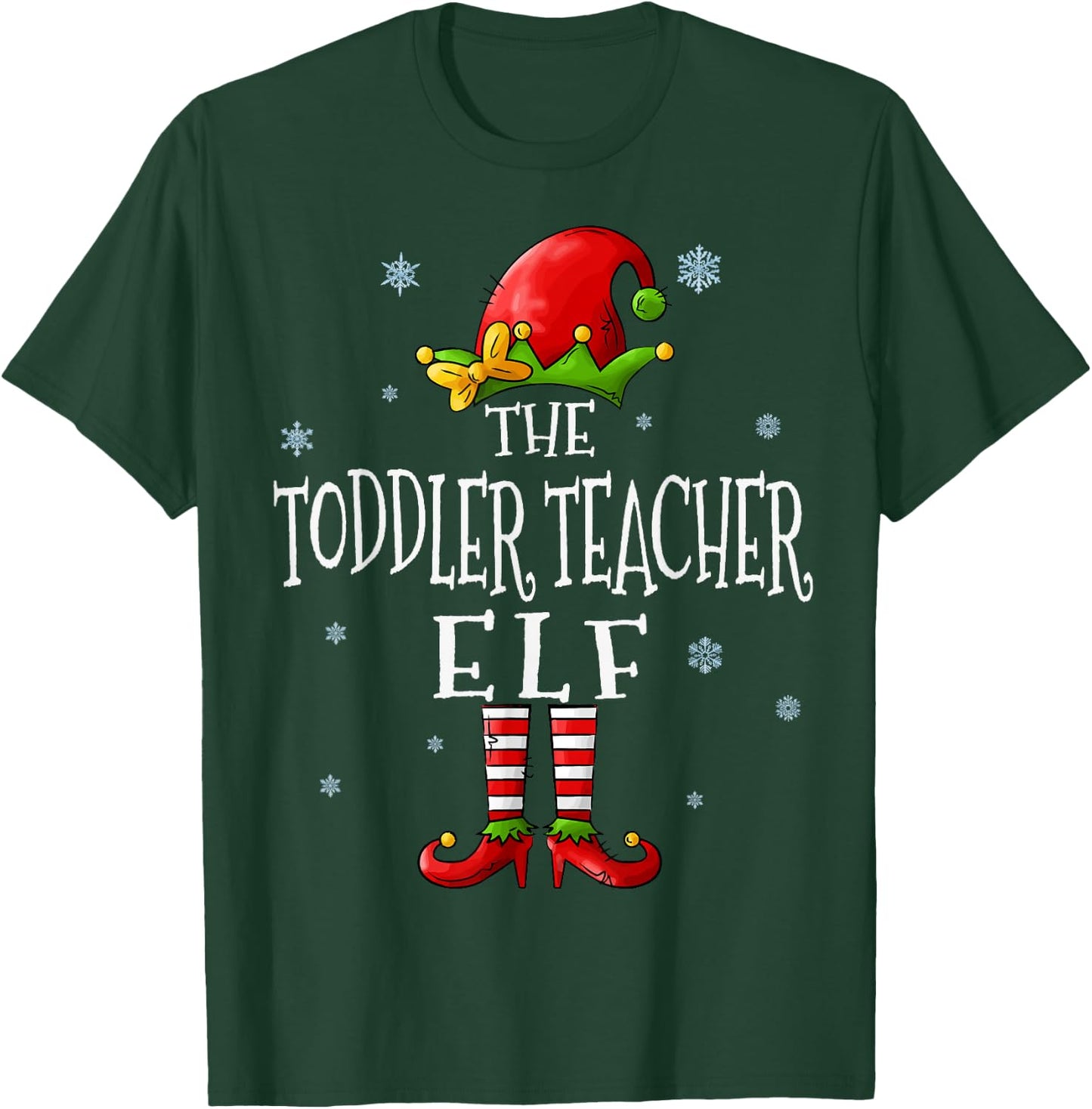 The Toddler Teacher Elf Squad Xmas Groupe Matching Christmas T-Shirt - T-Shirt | Forest