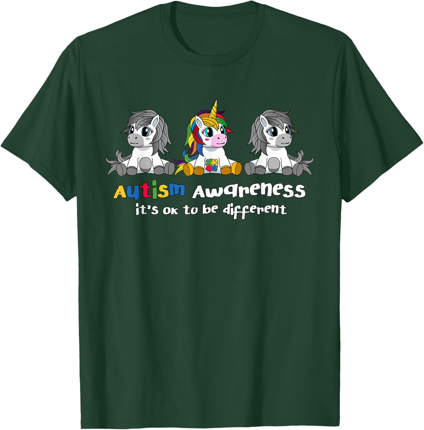Autism Awareness Shirt - It's OK To Be Different Women T-Shirt - T-Shirt | Forest