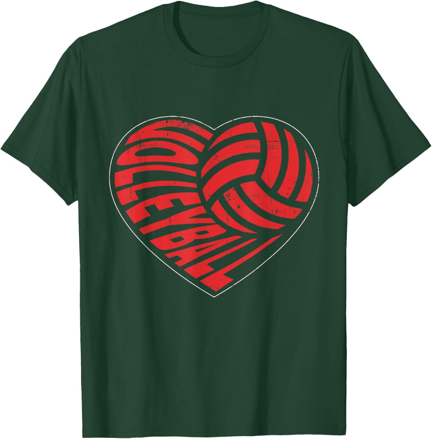 Love Volleyball Best Fun Birthday, Valentine Day T-Shirt - T-Shirt | Forest