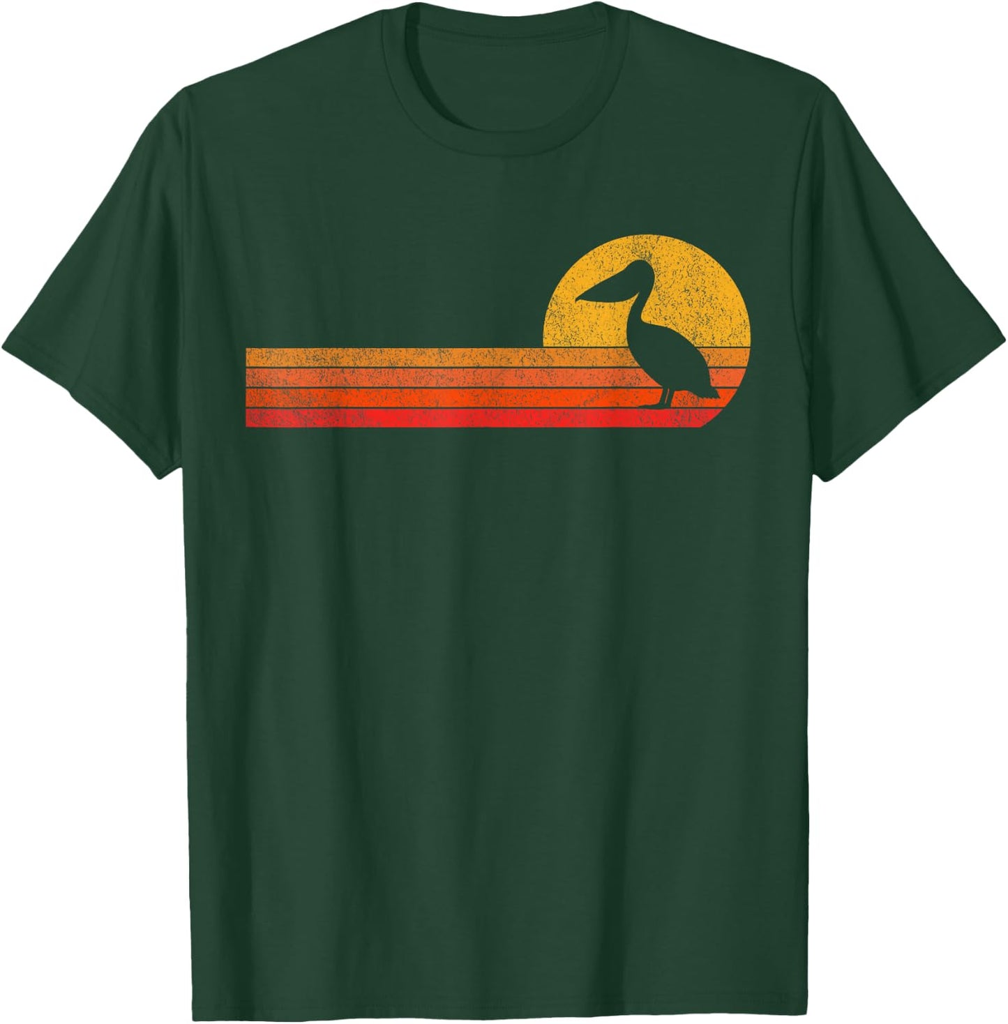 Retro Pelican Lover Funny Pelican Vintage T-Shirt - T-Shirt | Forest