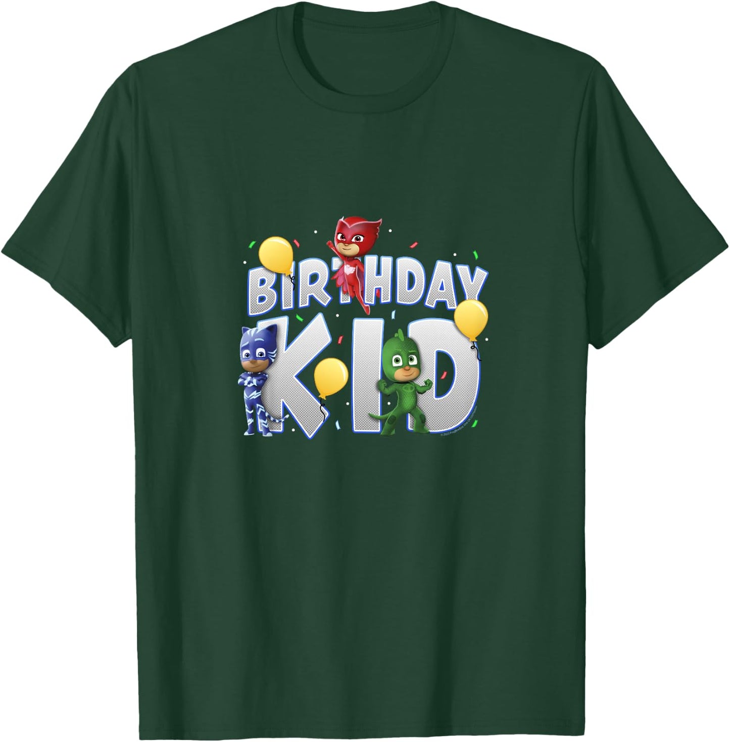Kids PJ Masks Birthday Kid Catboy Owlette & Gekko Youth T-Shirt - T-Shirt | Forest