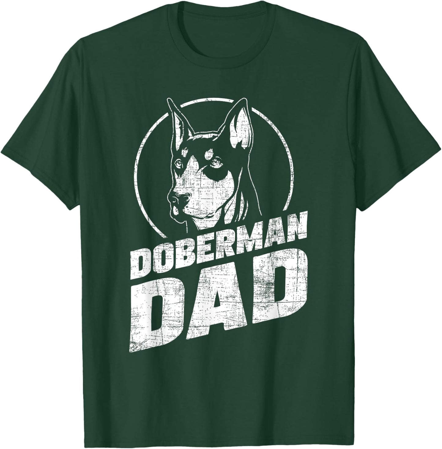 Doberman Dad - Father's Day Dog Owner Canine Pet Animal Love T-Shirt - T-Shirt | Forest