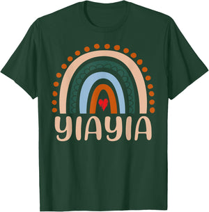 Yiayia Rainbow Grandma Cute Mothers Day Funny Yiayia T-Shirt - T-Shirt | Forest