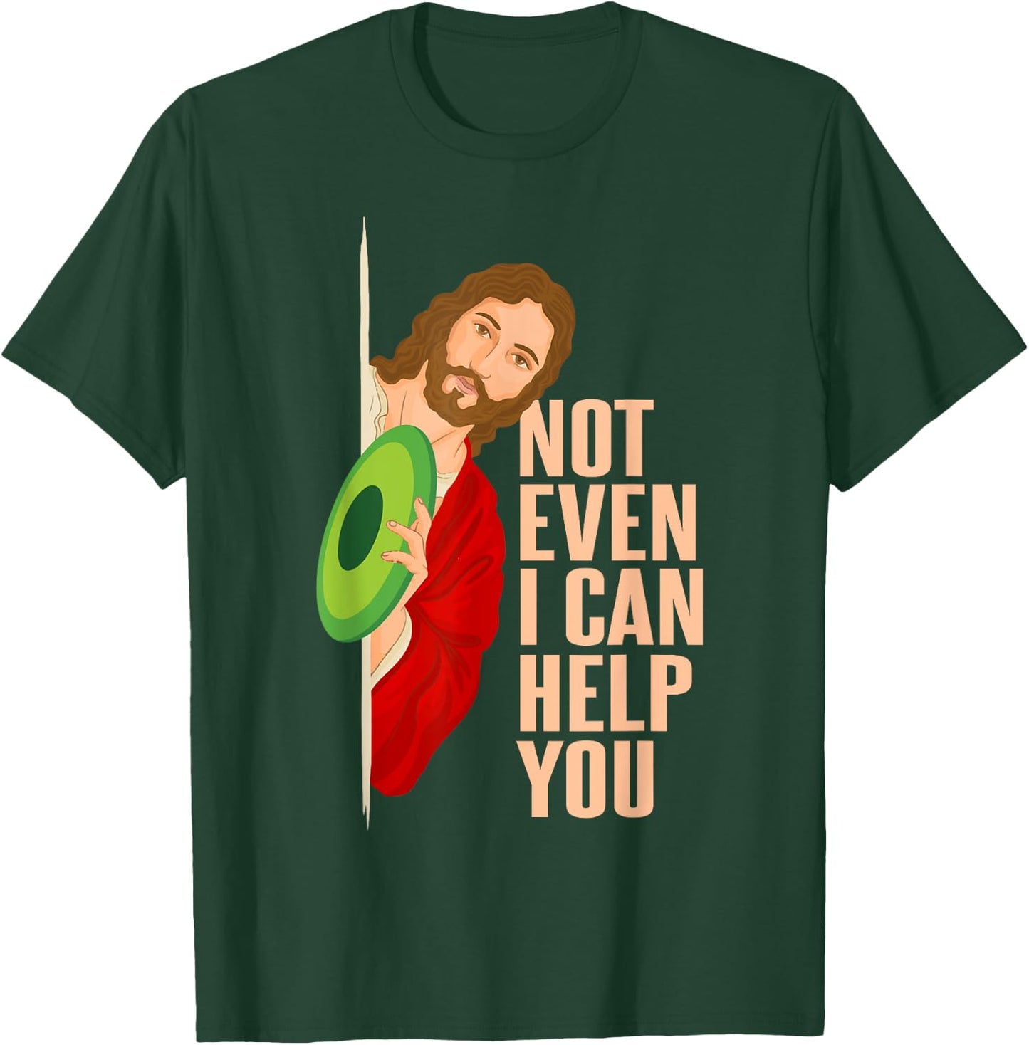 Frisbee Golf Player Jesus Funny Disc Golf T-Shirt - T-Shirt | Forest