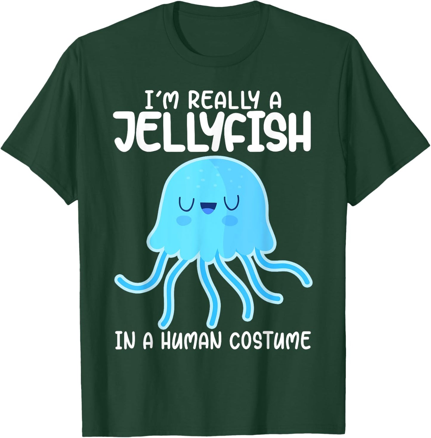 I'm Really a Jellyfish in a Human Costume Kids Halloween T-Shirt - T-Shirt | Forest