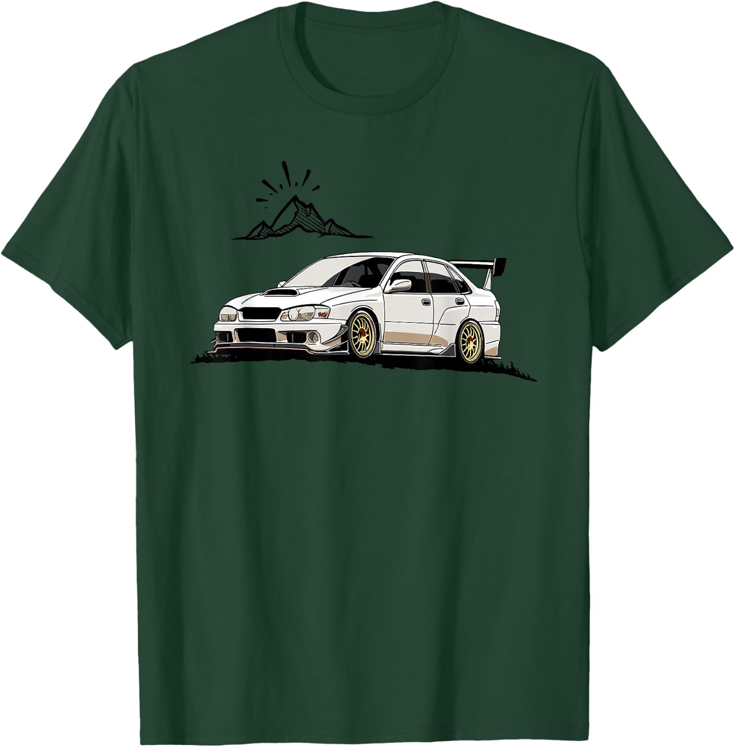 JDM Rally Racer Japanese Modified Race Car T-Shirt - T-Shirt | Forest