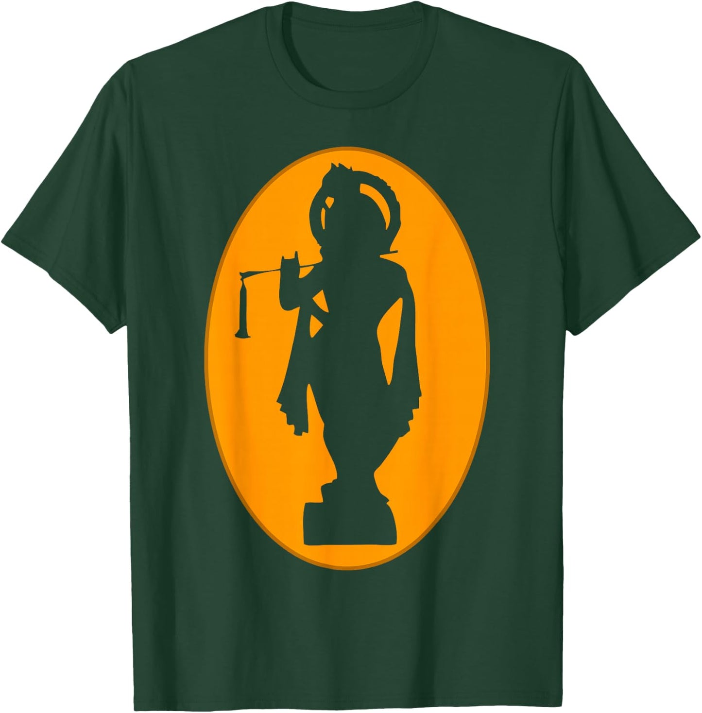 Hare Krishna Silhouette Lord Krishna Lover T-Shirt - T-Shirt | Forest