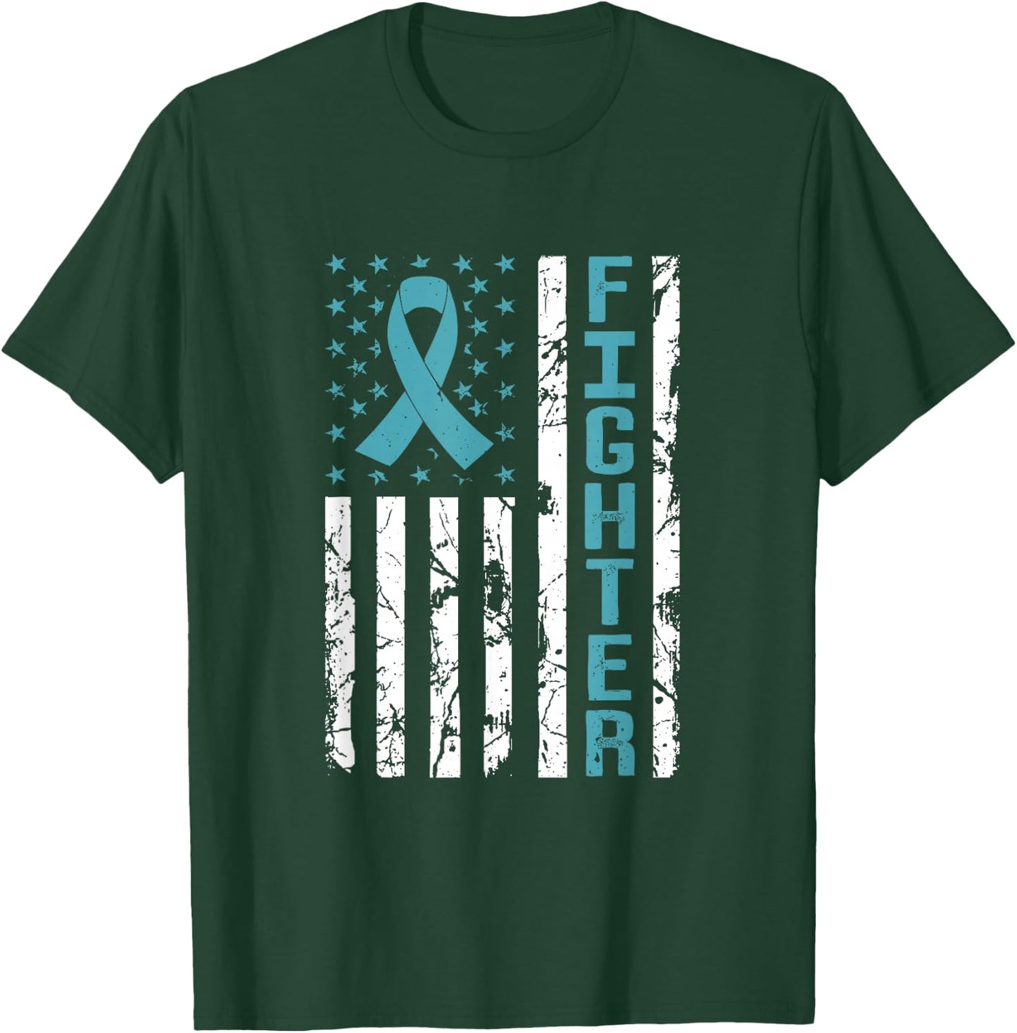 Polycystic Kidney Disease Flag PKD Awareness Warrior T-Shirt - T-Shirt | Forest