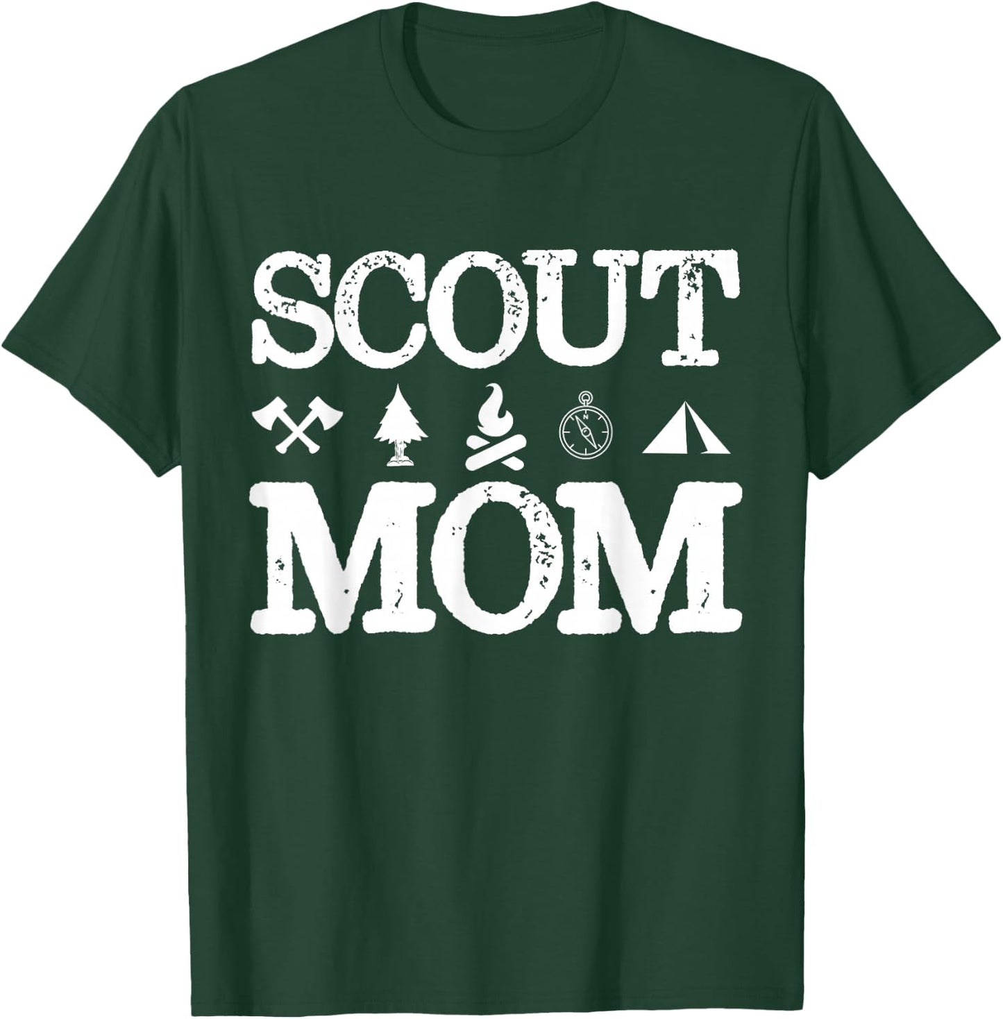 Scout Mom Scouting Troop Supporter Camping Scouting Mom T-Shirt - T-Shirt | Forest
