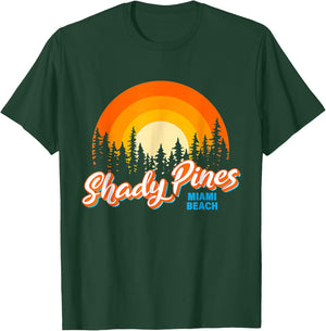 Shady Pines Miami Beach Florida Beach Summer Vacation T-Shirt - T-Shirt | Forest