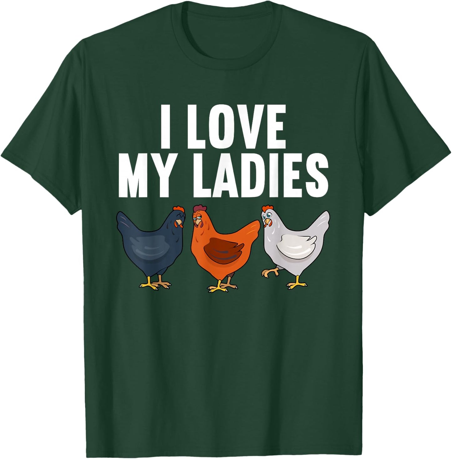 Funny Chicken Art Women Kids Farming Chicken Farmer T-Shirt - T-Shirt | Forest