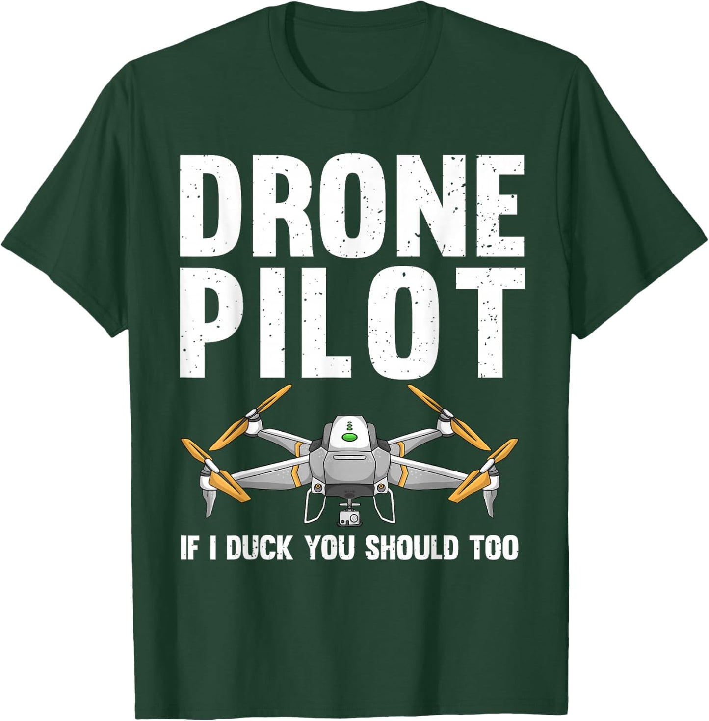 Funny Drone Pilot Design Women Kids Drone Operator T-Shirt - T-Shirt | Forest